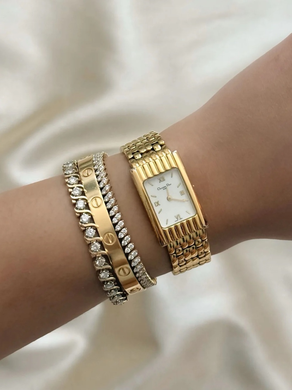 AUTHENTIC RARE VINTAGE DIOR GOLD WATCH